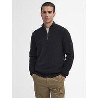Barbour International Crawley Half Zip Knitted Jumper - Black