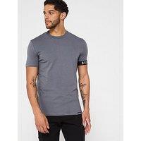 Dsquared2 Loungewear Sleeve Band Logo Crew T-Shirt - Grey