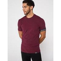 Dsquared2 Loungewear Sleeve Band Logo Crew T-Shirt - Dark Red