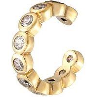 The Love Collection 18Ct Gold Plated Cz Bobble Cuff