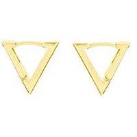 The Love Collection Gold Colour Triangle Huggie Hoops