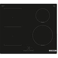 Bosch Series 4 Pwp611Bb5B 60Cm Induction Hob - Touch Control, 4 Zones, Combizone, Frameless - Black