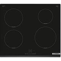 Bosch Series 4 Pie631Bb5E 60Cm Induction Hob - Touch Control, 4 Zones, Front Bevel, 7.4Kw - Black