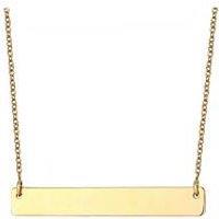 The Love Collection 18Ct Gold Plated Believe Bar Necklace