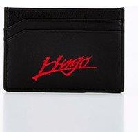 Hugo Handwritten 2.0 Gothic Script Logo Card Holder - Black