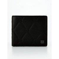 Hugo Ethon Mono Chain Print 8 Cc Wallet - Black