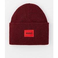 Hugo Xaff 6 Logo Beanie Hat - Dark Red