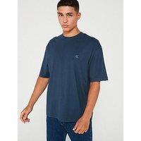 Calvin Klein Jeans Heavy Relaxed Fit T-Shirt - Navy