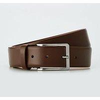 Boss Erman-L Sz35 Formal Leather Belt - Brown