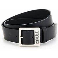 Hugo Gabe 3.5Cm Square Buckle Jeans Leather Belt - Black