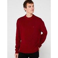 Calvin Klein Jeans Linear Detail Knitted Jumper - Red