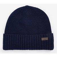 Barbour Carlton Wool Blend Beanie & Gloves Gift Set - Navy