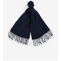 Barbour Brandy Boucle Tasseled Scarf - Navy