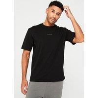 Boss Oversize Fit Centre Tonal Logo T-Shirt - Black