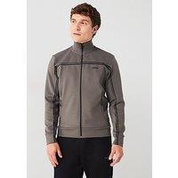 Boss Skaz 1 Regular Fit Tape Zip Through Track Top - Grey