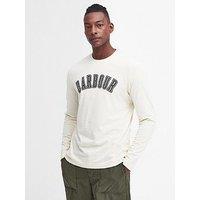 Barbour Jbs Supply Tidworth Long Sleeve Relaxed T-Shirt - Off White