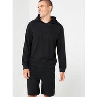 Calvin Klein Modern Terry Loungewear Overhead Hoodie - Black