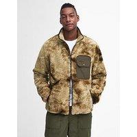Barbour Jbs Supply Moor Tie Dye Fleece Zip Jacket - Green