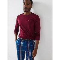 Tommy Hilfiger Original Long Sleeve Top & Check Bottom Woven Pyjama Set - Multi