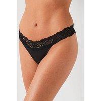 Calvin Klein Lace Thong - Black