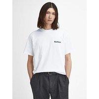 Barbour Bowery Backhit Script Logo Oversized T-Shirt - White