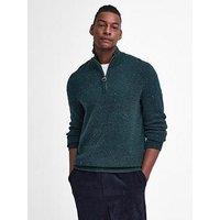 Barbour Tainsbury Half Zip Knitted Jumper - Dark Green