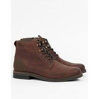 Barbour Deckham Leather Derby Lace Up Boots - Brown