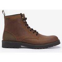 Barbour Harvey Leather Derby Lace Up Boots - Brown