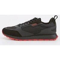 Hugo Icelin Nylon/Leather Lace Runner - Black/Red