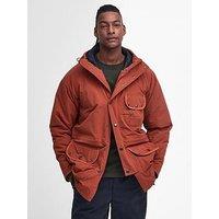 Barbour Jbs Supply Field Hooded Showerproof Rain Coat - Orange