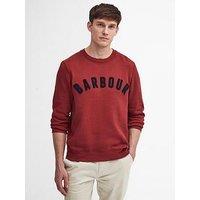 Barbour Prep Logo Crew Neck Sweat Top - Red