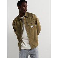 Hugo Blue Ekynone Loose Fit Double Pocket Long Sleeve Shirt - Khaki