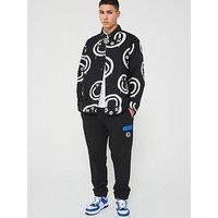 Hugo Blue Ebolt Oversize Fit Smiley Denim Shirt - Black