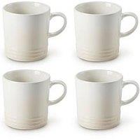 Le Creuset Set Of 4 Stoneware Mugs In Meringue