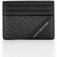 Tommy Hilfiger Monogram Cc Holder Wallet - Black