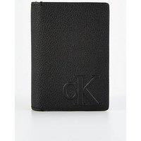 Calvin Klein Jeans Logo Emboss Compact Bifold Wallet - Black