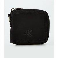 Calvin Klein Jeans Webbed Square Zip Around Wallet - Black