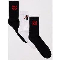 Hugo 3 Pack Thriller Side Logo Crew Socks - Assorted - Multi