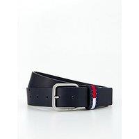 Tommy Jeans Ryan Flag 3.5Cm Leather Belt - Navy