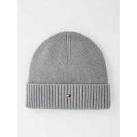Tommy Hilfiger Pima Cotton Flag Beanie - Grey