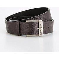 Calvin Klein Jeans Classic Keeper 4Cm Leather Belt - Dark Brown