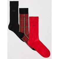 Boss 3 Pack Check Pattern Sock Gift Set