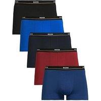 Boss 5 Pack Essential Waistband Trunks (Blues) - Multi