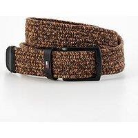 Tommy Hilfiger Denton Flag Elastic Woven Belt - Brown