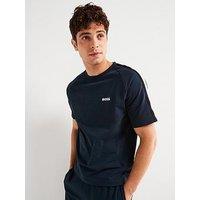 Boss Iconic Stripe Regular Fit Loungewear T-Shirt - Dark Blue