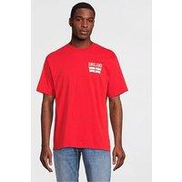 Levi'S England Euro Cup Football Backhit Relaxed Fit T-Shirt - Red