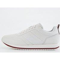 Calvin Klein Low Top Leather Lace Up Runners - White