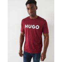 Hugo Dulivio Chest Logo Regular Fit T-Shirt - Dark Red
