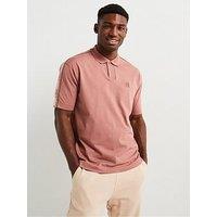 Hugo X Rb Drack Taping Relaxed Fit Polo Shirt - Pink