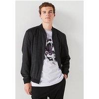 Hugo Ukashi232X Slim Fit Wool Bomber Jacket - Grey